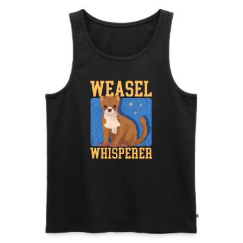 Weasel Mouse Weasel Hermännchen Gift - Men's Premium Organic Tank Top - black - Front - AI Model Male 178 light (178cm)