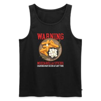 Mozzarella Sticks Cheese Cheese Lover Gift - Men's Premium Organic Tank Top - black - Front - AI Model Male 178 light (178cm)