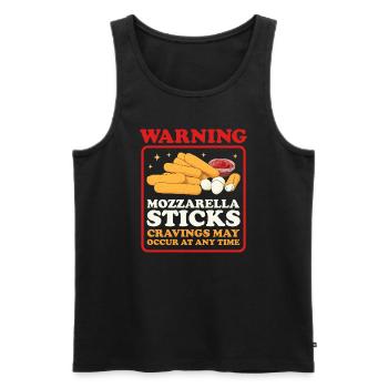 Mozzarella Sticks Käseliebhaber Geschenk - Männer Premium Bio Tank Top - Schwarz - Vorne - AI Model Male 178 light (178cm)