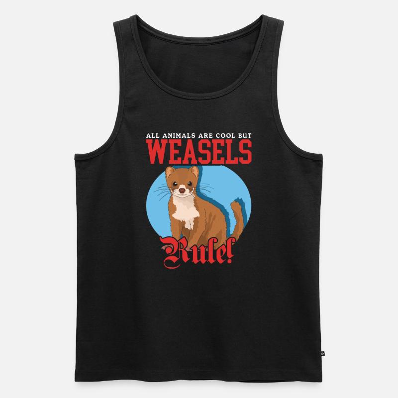 Wiesel Mauswiesel Hermännchen Geschenk - Männer Premium Bio Tank Top - Schwarz