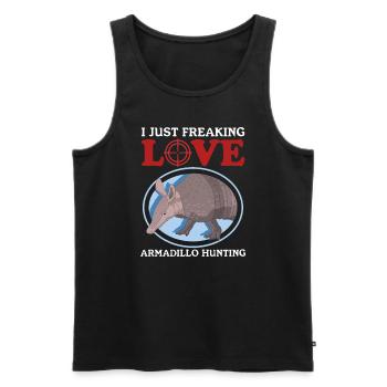 Jäger Jagd Jägerin Jagen Jagdschein Geschenk - Männer Premium Bio Tank Top - Schwarz - Vorne - Michal (187cm)