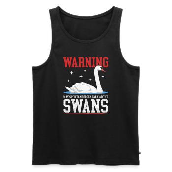Schwan Schwäne Schwanenliebhaber Geschenk - Männer Premium Bio Tank Top - Schwarz - Vorne - Michal (187cm)