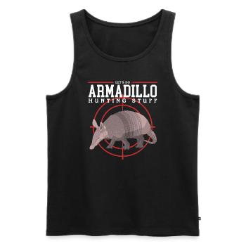 Jäger Jagd Jägerin Jagdschein Jagen Geschenk - Männer Premium Bio Tank Top - Schwarz - Vorne - Michal (187cm)