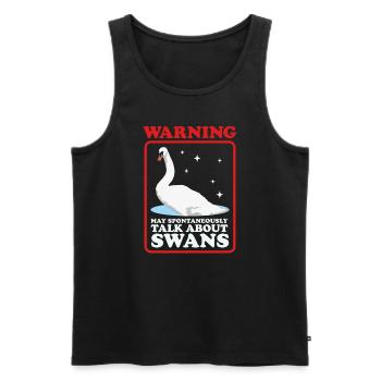 Schwan Schwanenliebhaber Schwäne Geschenk - Männer Premium Bio Tank Top - Schwarz - Vorne - Michal (187cm)