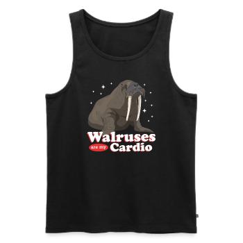 Morse Morse Morse Walrus Walrus Cadeau - Débardeur bio Premium Homme - noir - Devant - AI Model Male 178 light (178cm)