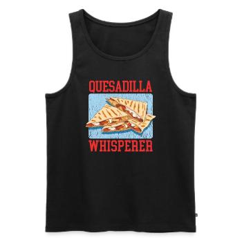 Quesadilla Tortilla Quesadillas Gift - Men's Premium Organic Tank Top - black - Front - AI Model Male 178 light (178cm)