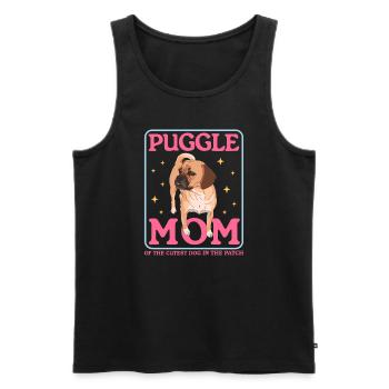 Puggle Mom Dog Owner Dog Mom Gift - Men's Premium Organic Tank Top - black - Front - Michal (187cm)