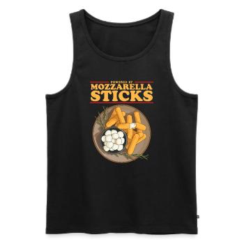 Mozzarella Sticks Cheese Cheese Lover Gift - Men's Premium Organic Tank Top - black - Front - AI Model Male 178 light (178cm)