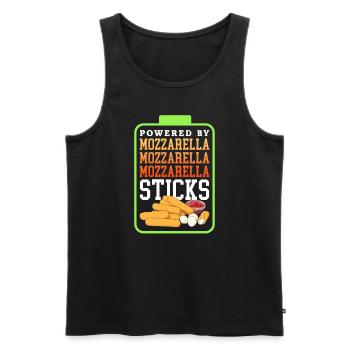 Mozzarella Sticks Käseliebhaber Geschenk - Männer Premium Bio Tank Top - Schwarz - Vorne - AI Model Male 178 light (178cm)