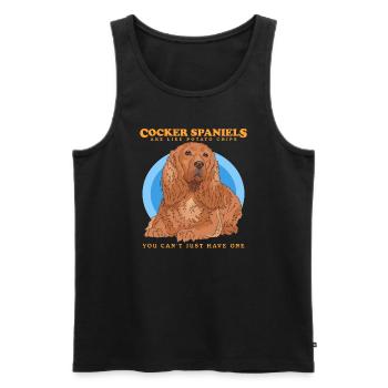 Cocker Spaniel English Cocker Spaniel Gift - Men's Premium Organic Tank Top - black - Front - AI Model Male 178 light (178cm)