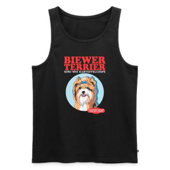 Biewer Terrier sind wie Hundebesitzer Geschenk - Männer Premium Bio Tank Top - Schwarz - Vorne - AI Model Male 178 light (178cm)