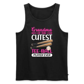 Tee Ball Grandma Tee-Ball T-Ball Teeball Geschenk - Männer Premium Bio Tank Top - Schwarz - Vorne - Michal (187cm)