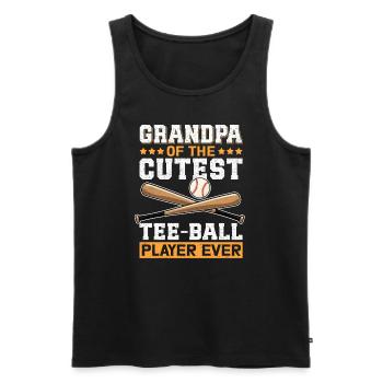 Tee Ball Grandpa Tee-Ball T-Ball Teeball Geschenk - Männer Premium Bio Tank Top - Schwarz - Vorne - Michal (187cm)