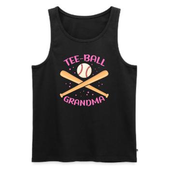Tee Ball Grandma Teeball Tee-Ball T-Ball Geschenk - Männer Premium Bio Tank Top - Schwarz - Vorne - Michal (187cm)