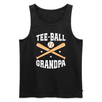 Tee Ball Grandpa Teeball Tee-Ball T-Ball Geschenk - Männer Premium Bio Tank Top - Schwarz - Vorne - Michal (187cm)