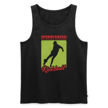 Kickball Kickballer Kickball Cadeau de joueur - Débardeur bio Premium Homme - noir - Devant - Michal (187cm)