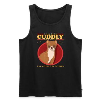 Weasel Mouse Weasel Hermännchen Gift - Men's Premium Organic Tank Top - black - Front - AI Model Male 178 light (178cm)