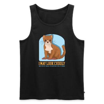 Weasel Mouse Weasel Small Weasel Gift - Men's Premium Organic Tank Top - black - Front - AI Model Male 178 light (178cm)