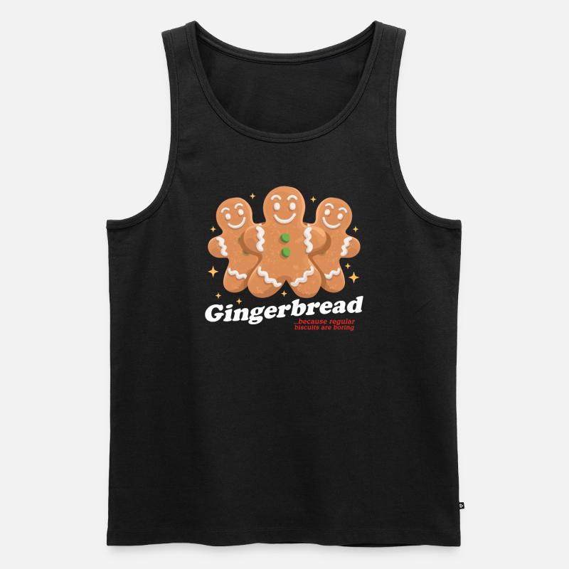 Lebkuchenmann Lebkuchen Lebkuchenmänner Geschenk - Männer Premium Bio Tank Top - Schwarz