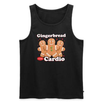 Lebkuchen Lebkuchenmann Lebkuchenmänner Geschenk - Männer Premium Bio Tank Top - Schwarz - Vorne - Michal (187cm)