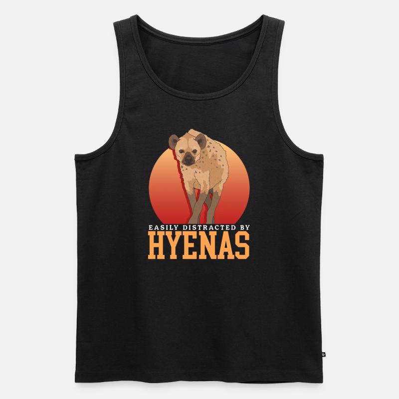 Hyäne Hyänen Tüpfelhyäne Geschenk - Männer Premium Bio Tank Top - Schwarz