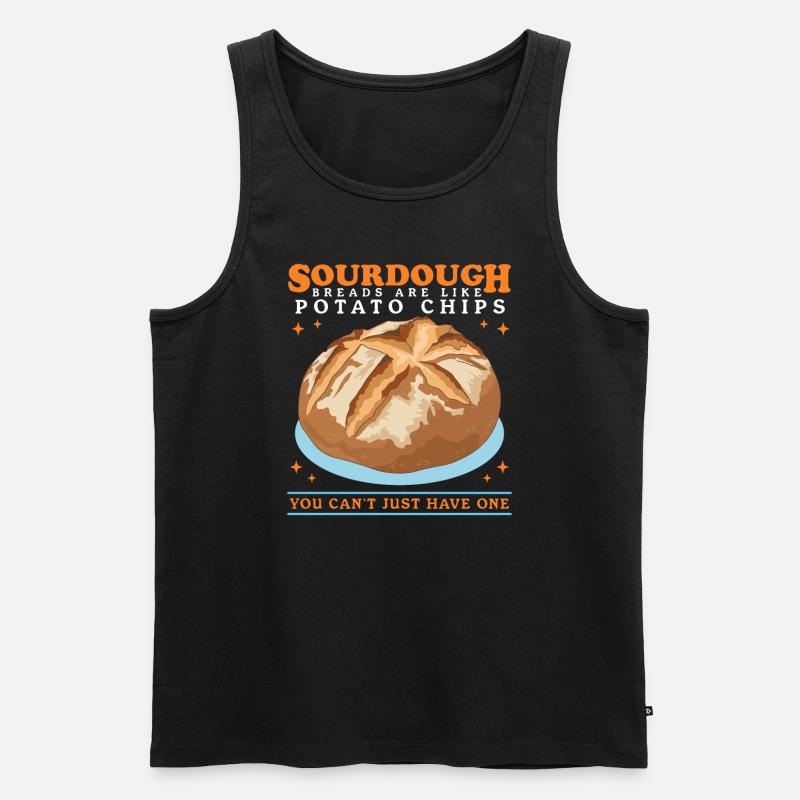 Sauerteigbrot Brote Sauerteig Geschenk - Männer Premium Bio Tank Top - Schwarz