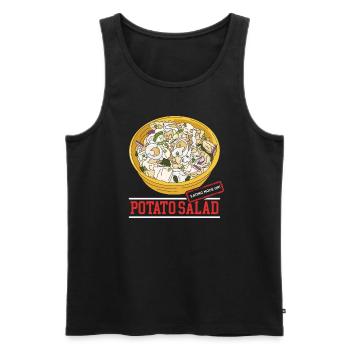 Salade de pommes de terre Härdöpfelsalat Cadeau - Débardeur bio Premium Homme - noir - Devant - Michal (187cm)