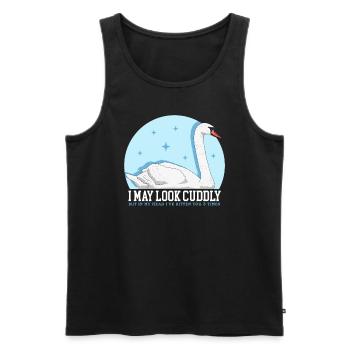 Swan Lover Swans Gift - Men's Premium Organic Tank Top - black - Front - Michal (187cm)