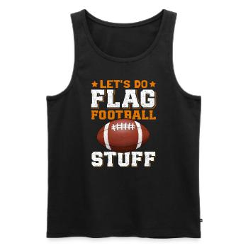 Flag Football Joueur Footballeur Cadeau Footballeur - Débardeur bio Premium Homme - noir - Devant - Michal (187cm)