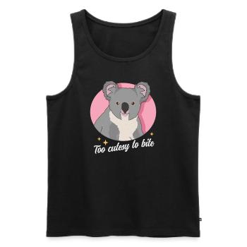 Koala Koalas Koala Bears Koala Ours Koala Cadeau - Débardeur bio Premium Homme - noir - Devant - AI Model Male 178 light (178cm)