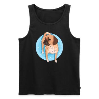Puggle Hund Hundebesitzer Hundehalter Geschenk - Männer Premium Bio Tank Top - Schwarz - Vorne - Michal (187cm)
