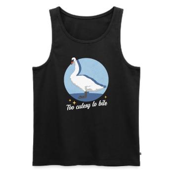 Schwan Schwäne Schwanenliebhaber Geschenk - Männer Premium Bio Tank Top - Schwarz - Vorne - Michal (187cm)
