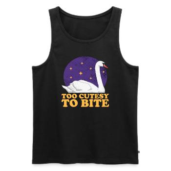 Schwan Schwanenliebhaber Schwäne Geschenk - Männer Premium Bio Tank Top - Schwarz - Vorne - Michal (187cm)
