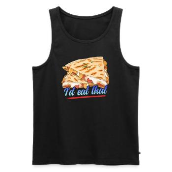 Quesadilla Tortilla Quesadillas Gift - Men's Premium Organic Tank Top - black - Front - AI Model Male 178 light (178cm)