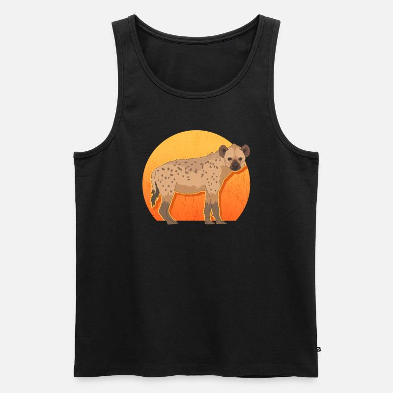 Hyäne Hyänen Tüpfelhyäne Geschenk - Männer Premium Bio Tank Top - Schwarz