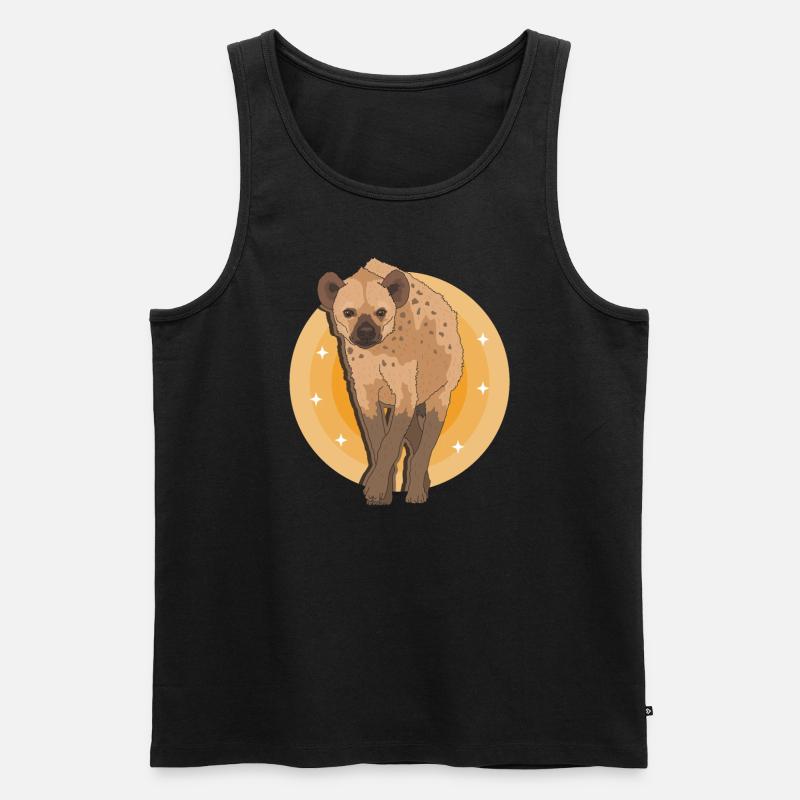 Hyäne Tüpfelhyäne Hyänen Geschenk - Männer Premium Bio Tank Top - Schwarz