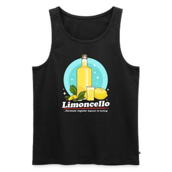 Limoncello Citrons Limoncellos Liqueur Cadeau - Débardeur bio Premium Homme - noir - Devant - AI Model Male 178 light (178cm)
