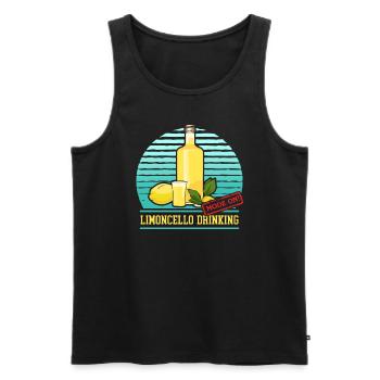 Limoncello Limoncellos Zitronen Likör Geschenk - Männer Premium Bio Tank Top - Schwarz - Vorne - AI Model Male 178 light (178cm)