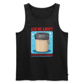 Sourdough Starter Sourdough Starter Gift - Men's Premium Organic Tank Top - black - Front - AI Model Male 178 light (178cm)