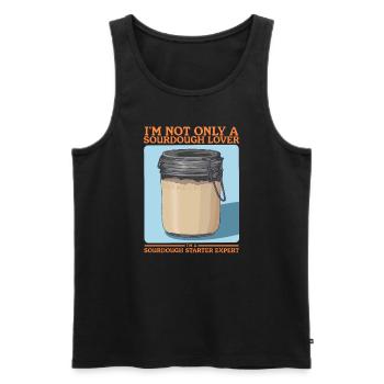 Sourdough Starter Sourdough Bread Baking Gift - Men's Premium Organic Tank Top - black - Front - AI Model Male 178 light (178cm)