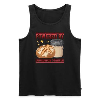 Sourdough Starter | Sourdough Bread Baker Gift - Men's Premium Organic Tank Top - black - Front - AI Model Male 178 light (178cm)