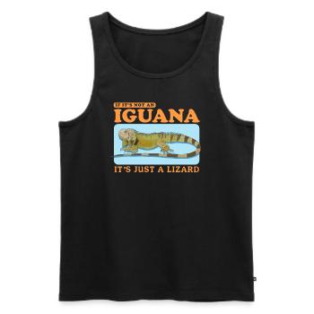 Leguan Reptilien Eidechse Leguane Geschenk - Männer Premium Bio Tank Top - Schwarz - Vorne - AI Model Male 178 light (178cm)