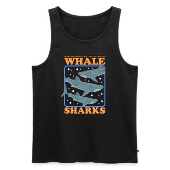 Requin-baleine Requin-baleine Requin-baleine Cadeau - Débardeur bio Premium Homme - noir - Devant - Michal (187cm)