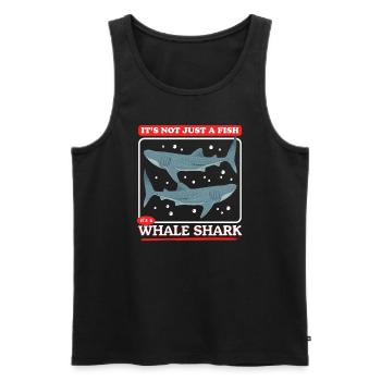 Requin-baleine Requin-baleine Requin-baleine Cadeau - Débardeur bio Premium Homme - noir - Devant - Michal (187cm)