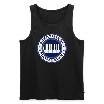 Piano Pianiste Piano Player Piano Gift - Débardeur bio Premium Homme - noir - Devant - Michal (187cm)