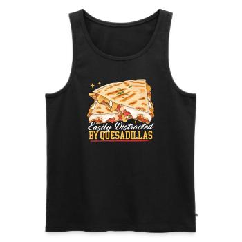 Quesadilla Tortillas Quesadillas Gift - Men's Premium Organic Tank Top - black - Front - AI Model Male 178 light (178cm)