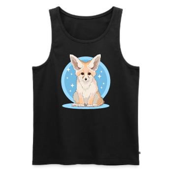 Fennek Fuchs Wüstenfüchse Geschenke - Männer Premium Bio Tank Top - Schwarz - Vorne - AI Model Male 178 light (178cm)