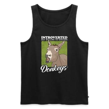 Esel Eselbesitzer Eselliebhaber Eselchen Geschenk - Männer Premium Bio Tank Top - Schwarz - Vorne - AI Model Male 178 light (178cm)