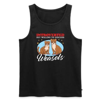 Weasel Mouse Weasel Hermännchen Gift - Men's Premium Organic Tank Top - black - Front - AI Model Male 178 light (178cm)