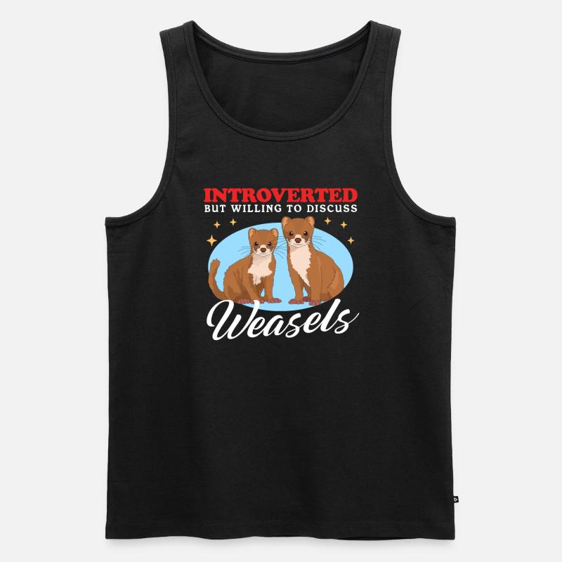 Weasel Mouse Weasel Hermännchen Gift - Men's Premium Organic Tank Top - black